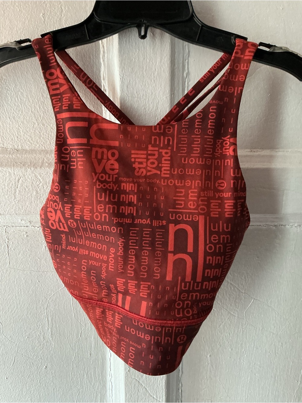 Lululemon Red Energy Bra High Neck Long Line